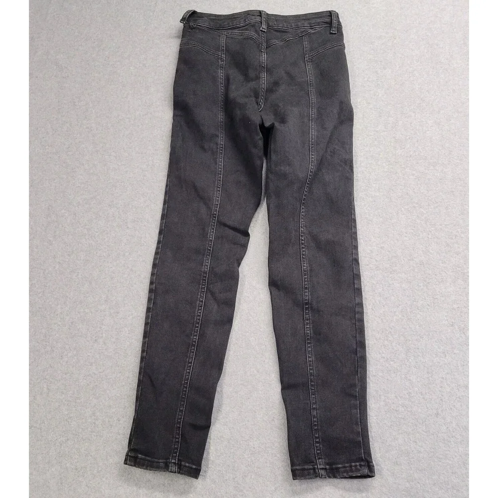 We The Free Free People Black Slim Straight Yoke Front Jeans Size 27